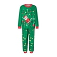 thumbnail image 2 of Elippeo Christmas Family Pajamas Matching Set Santa Claus Print Long Sleeve Tops and Pants Loungewear Soft Sleepwear, 2 of 10