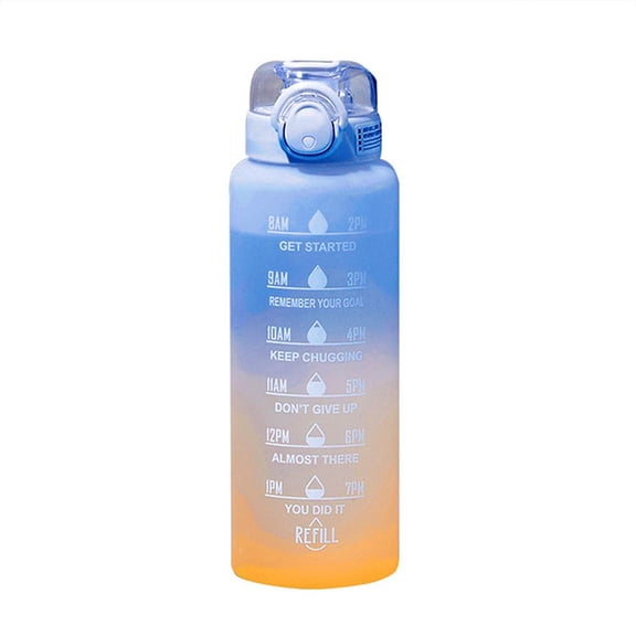 1 Liter Motivational Water Bottle Noozle with Time Marker Leakproof Sports Water Bottle for Gym Camping Tour