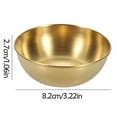 thumbnail image 3 of Stainless Steel Sauce Dishes,4 Pack Dipping Bowls,Small Bowls for Side dishes, Appetizer,Dip,Sushi.Reusable and Dishwasher Safe (4, Gold), 3 of 4