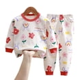thumbnail image 4 of Traje de algodón de otoño para niños, cuello redondo, ropa interior de manga larga para niñas, ropa de otoño, pantalones, pijamas, ropa para el hogar, 4 of 6