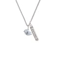 thumbnail image 2 of Delight Jewelry Silvertone Little Bird Initial - B - Silvertone Mother Daughter Bar Charm Necklace, 23", 2 of 4