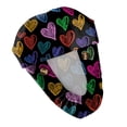 thumbnail image 5 of Fgvctg Valentine’s Day Glowing Heart Scrub Hat Bouffant Design Tie Back Fit Womens Long Hair Comfortable Head Cover for Work and Daily Use Earthy Yellow, 5 of 5