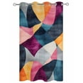 thumbnail image 2 of nqOlkjepod Outdoor Curtains for Patio Waterproof, Colorful Abstract Outdoor Privacy Panels Grommet, Modern Geometric Vintage Blackout Outside Curtains for Porch/Cabana/Pergola 54"x95", 1 Panel, 2 of 8