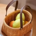 thumbnail image 5 of Woven Farmhouse Kitchen Pantry Food Storage Organizer Basket Bin - for Cabinets, Cupboards, Shelves, Countertops - Holds Potatoes, Onions, Fruit, 5 of 9