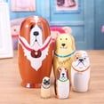 thumbnail image 3 of 5 uds Muñecas Matryoshka JShteea tipo perro hechas a mano regalo, 3 of 6