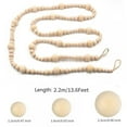 thumbnail image 6 of Novobey Farmhouse Beads Wood Bead Garland with Tassels Rustic Country Decor Prayer Boho Beads Big Wall Hanging Decor(2pcs), 6 of 6