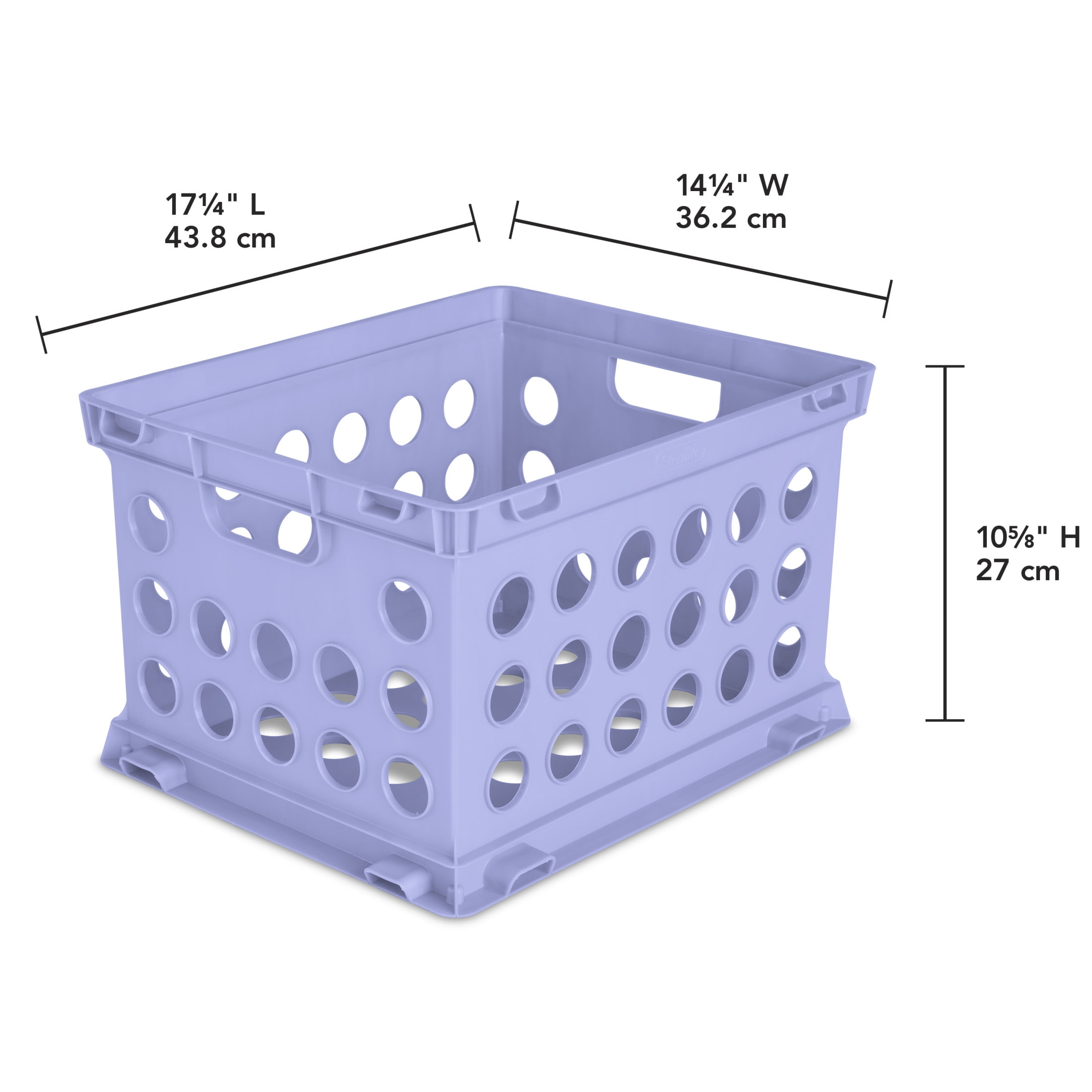 (6 pack) Sterilite File Crate Plastic, Spring Peri