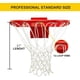 thumbnail image 4 of Red de baloncesto profesional, red gruesa resistente que se adapta a llantas estándar de 12 bucles para interiores y exteriores (rojo, tamaño estándar) Ormromra CZYD-ZH35, 4 of 4
