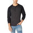 thumbnail image 2 of Camiseta bÃ¡sica Henley para hombre American Rag negra extragrande, 2 of 2