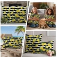 thumbnail image 5 of Yellow Lemons Outdoor Waterproof Pillow Covers, Summer Citrus Fruits Leaves Black Stripes Decorative Square Throw Pillowcase Sofa Cushion Sham for Patio/Couch/Chair, 26"x26" 2 Pack, 5 of 8