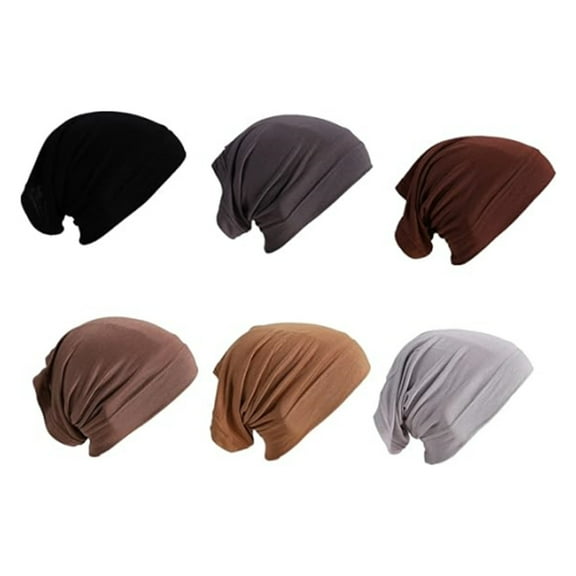 6 Pieces Inner Hijab Cap for Women Islam Muslim Turban Under Scarf Undercap Soft Jersey Bonnet Tube Cap