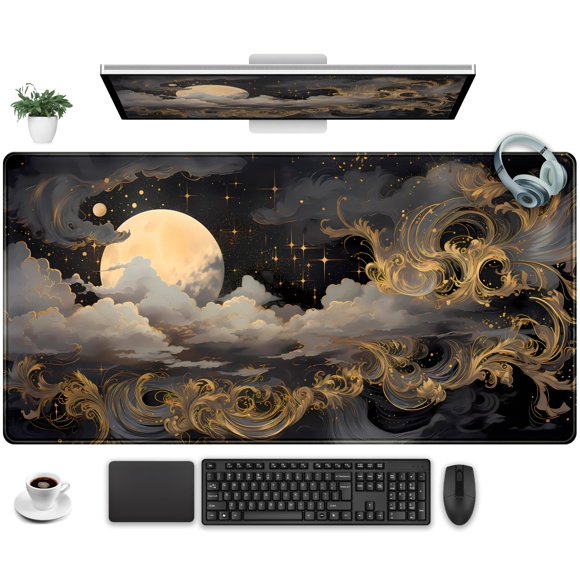 Base para escritorio DKPXFG Golden Moon XXL 80 x 40 cm antideslizante