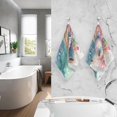 thumbnail image 5 of Coolnut Bathroom Hand Towels Set of 2 Portrait Unicorn Floral Print, Cotton Bath Towels Thin Water Absorbent Lightweight Quickdry for Bathroom Ktichen Travel Gym, 16"×28", 5 of 6