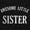 Black, variant on Cute Little Sister Younger Sibling Youth T Shirt Tee Girls Infant Toddler Brisco Brands 12M
