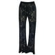thumbnail image 4 of Leggings de encaje de cintura alta para mujer - Pantimedias elásticas transparentes con diseño de volantes, S-XL, 4 of 4