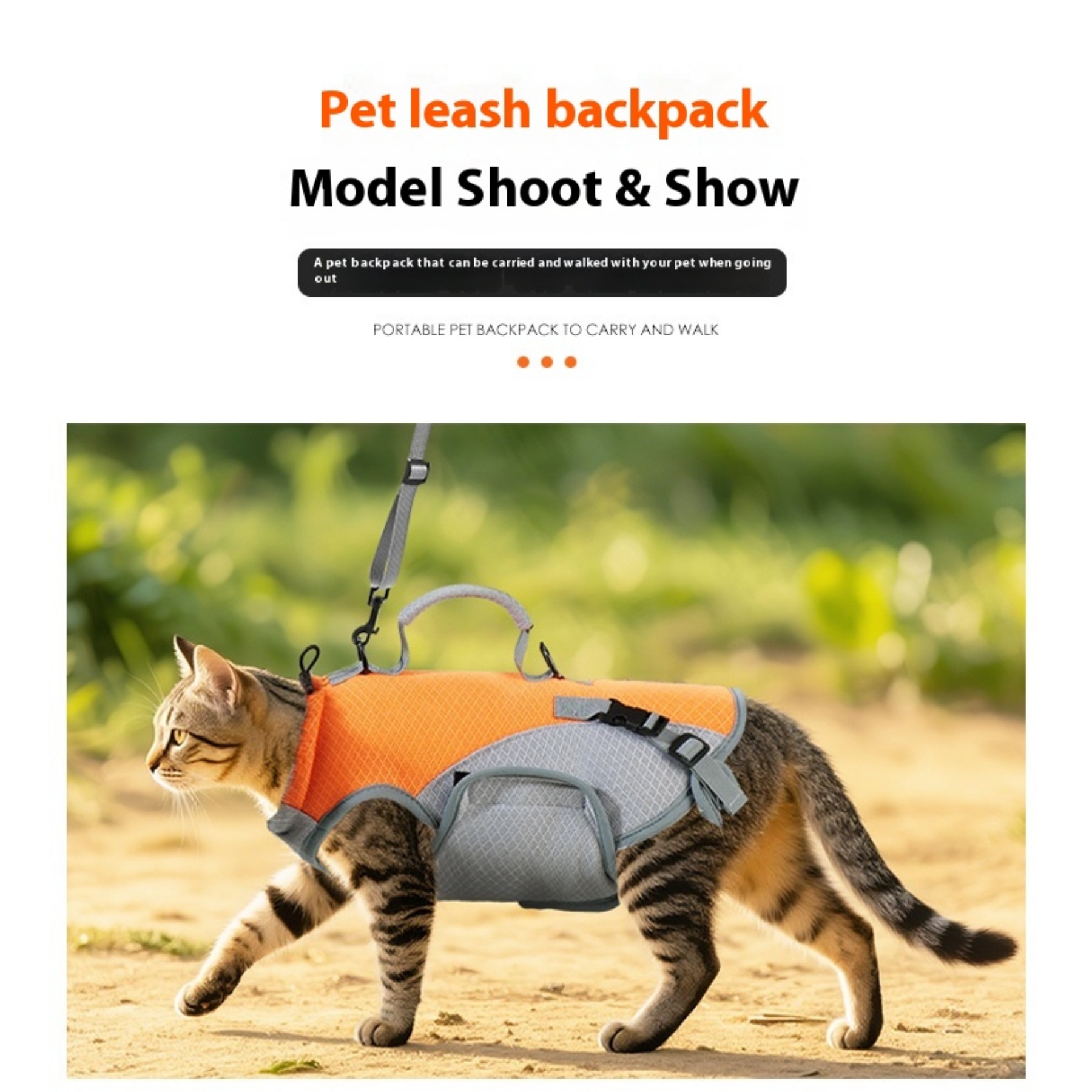 Polyester Hiking Dog Pack Multifunctional Pet Backpack for Small Dogs Cats Outdoor Walking Convenient Travel Carrier