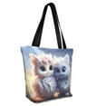 thumbnail image 2 of KLL Tote Bag for Women Cute Animal Couple Print Shopping Grocery Reusable Bags for Office School Shopping Travel, 2 of 6