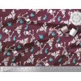thumbnail image 2 of Soimoi Cotton Voile Fabric Leaves,Floral & Rabbit Animal Print Sewing Fabric Yard 42 Inch Wide, 2 of 3