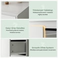 thumbnail image 4 of 6 Drawer Dresser for Bedroom, White Dresser Double Chest of Drawers, Modern Wood Dressers with Deep Drawers for Living Room,White, 4 of 8