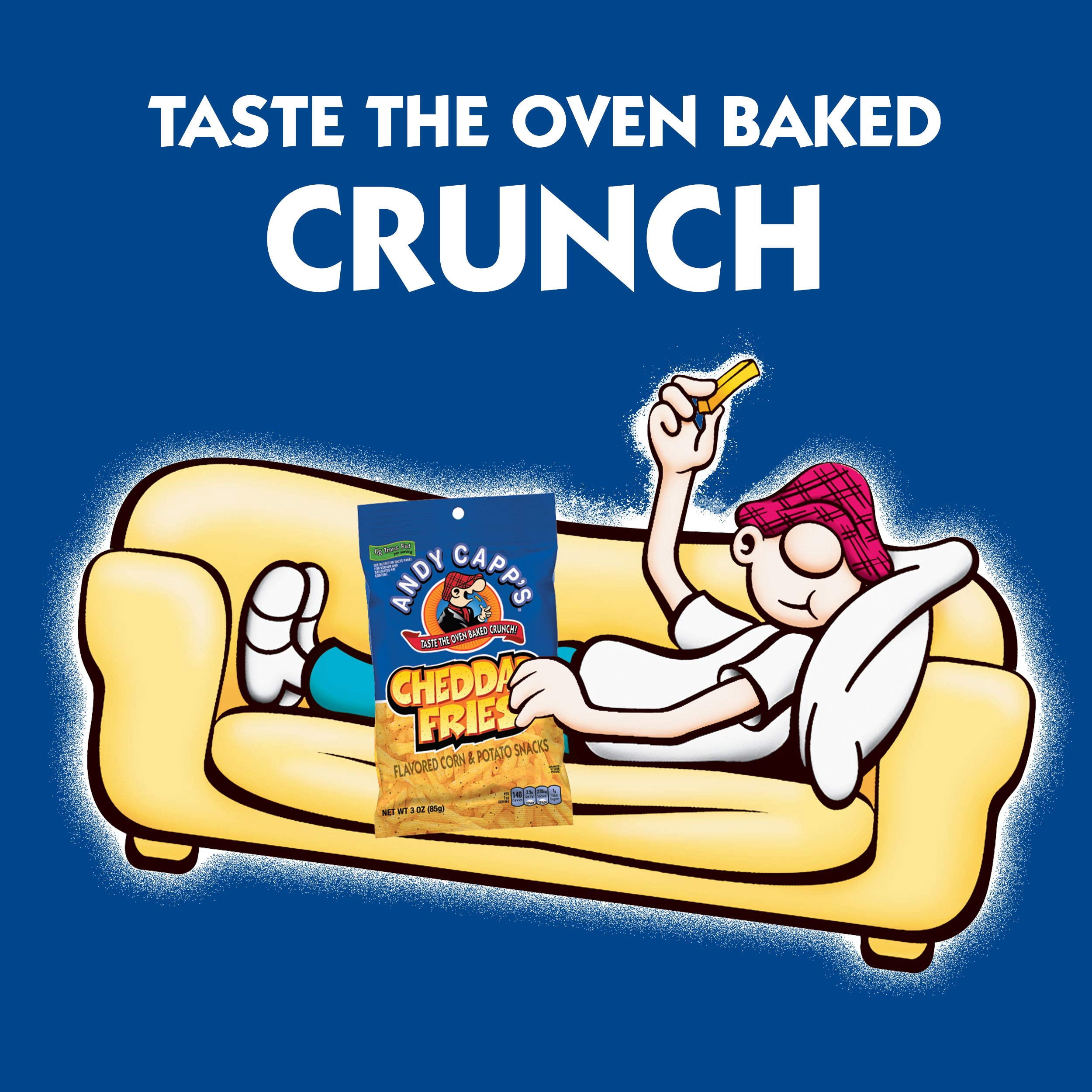 Andy Capp's Cheese Fries Corn Chips 0.85 oz. 72 Bags/Pack (209-00464)