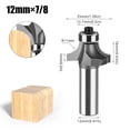 thumbnail image 2 of 1 Pce 12mm Tige Coin Arrondi pour Routeur avec Roulement Coupeur de Tungstène Outils de Menuiserie, Excellente Application Multi-Usage, 2 of 4