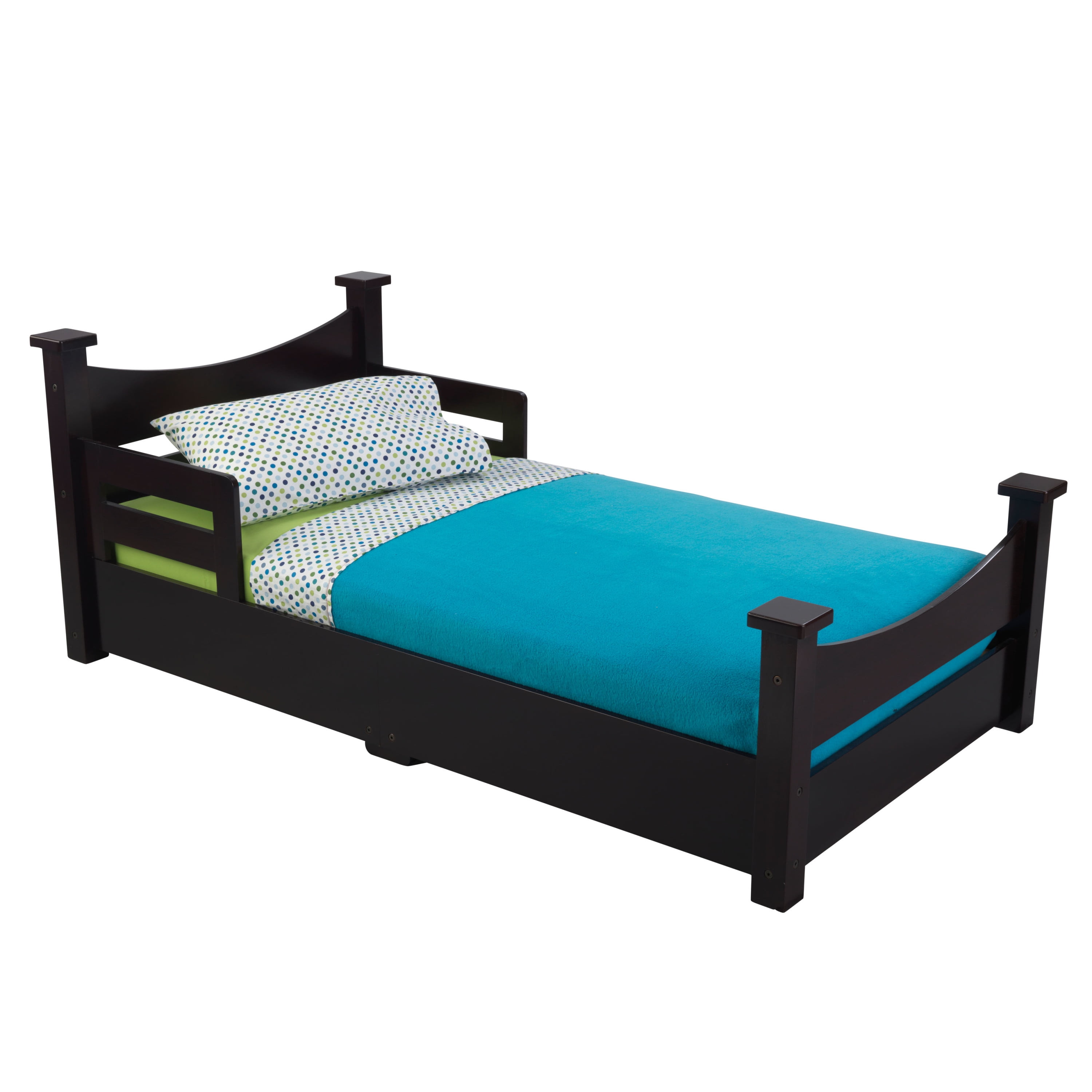 KidKraft KidKraft Addison Wooden Toddler Bed with Side Rails and Curved