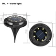 thumbnail image 2 of Luz solar de piso para exteriores, disco solar LED, luz solar de jardín para caminos de jardín (paquete de 4), 2 of 5