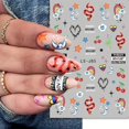thumbnail image 4 of 5pcs/set, Halloween Nail Art Sticker Set - Pumpkin, Snake, Ghost, Bat, and Skeleton Decals for Spooky Nail Decoration, 4 of 5