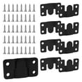 thumbnail image 4 of 10x Interlucking Flush Soporte de montaje Foto de la foto Versátiles Versátiles de muebles de superficie lisa Conector de colgantes ganchos colgantes Negro, 4 of 8