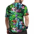 thumbnail image 3 of T Shirt For Men Tropical Floral Fest Leaves Print Harajuku Sports Short-Sleeved Quick Dry Tops Summe, 3 of 7
