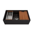 thumbnail image 5 of BOCCHI 1504-004-2020MB Apron Front Fireclay 33 Inch Single Bowl Kitchen Sink Kit, 5 of 7