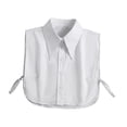 thumbnail image 1 of Cuello desmontable, blusas de moda para mujer, uniforme formal, blusa Blanco con botón, 1 of 9
