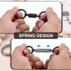 thumbnail image 4 of Llave de doble anillo de primavera, soporte de llavero dual, accesorios de llaves en forma de resorte, anillo de llave dividido, negro mate 2, 4 of 7