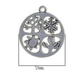 thumbnail image 7 of perfeclan 2x20 Pcs Tree Leaf Sun Snowflake Jewelry DIY Charms Round , , 3 Pcs, 7 of 7