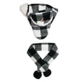thumbnail image 2 of Fetchwear White and Black Buffalo Plaid Fleece Trapper Hat and Scarf Set for Dogs, M/L, 2 of 5