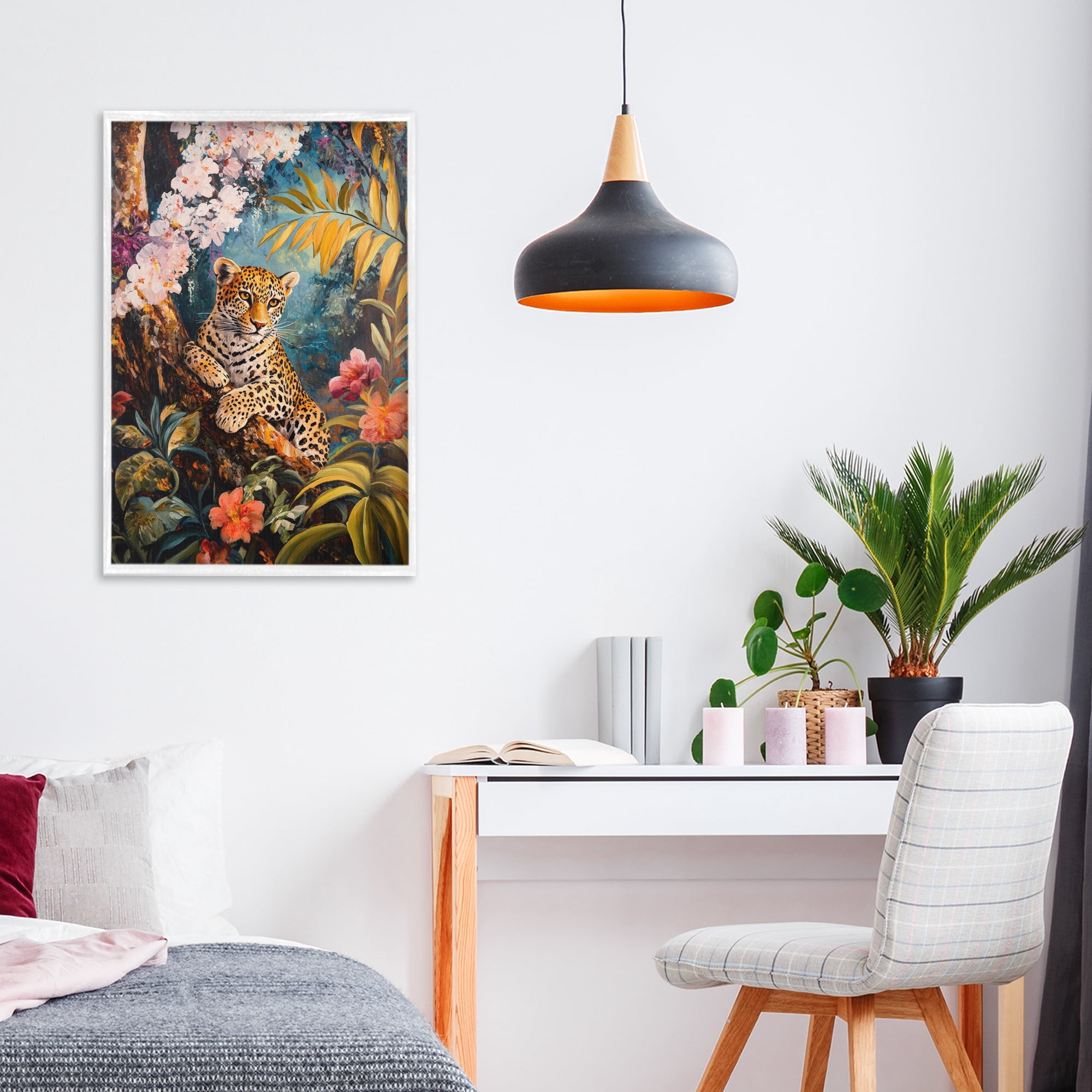 Stupell Industries On The Wild Side Botanicals White Framed Giclee Art, design by Petal Prints Design