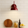 thumbnail image 3 of Design House Mason Industrial Barn Rustic Red Indoor/Outdoor Wall Light with Metal Shade, 3 of 16