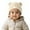 Beige, variant on Toddler Hat Winter Knitted Hat With Bear Ear & Warm Lined - Thick Soft Yarn Cap,Warm Thermal for Cold Weather,Stylish Headwear for Outdoor Activities,Size:0-3