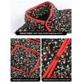 thumbnail image 4 of Chaqueta Acolchada Corta con Estampado Floral Vintage para Mujer, Chaqueta Corta Abierta Al Frente, Ropa de Abrigo Floral Pequeño Negro L, 4 of 10