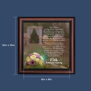 25th Wedding Anniversary Gifts for Parents, Silver Threads Framed Poem