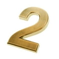 thumbnail image 4 of Tnarru Golden Brushed Mount House Digits Plaque Door Number 0-9 Label Tag home and indoor , Number 2, 4 of 7