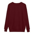 thumbnail image 4 of Red Warm Winter Hoodies, Polyester Loose Casual Hoodies, Fashion Casual Women's Warm Sweatshirt Long Sleeve O Neck 2024 Autumn and Winter New Women's Sweatshirt Top, XXL, 4 of 9