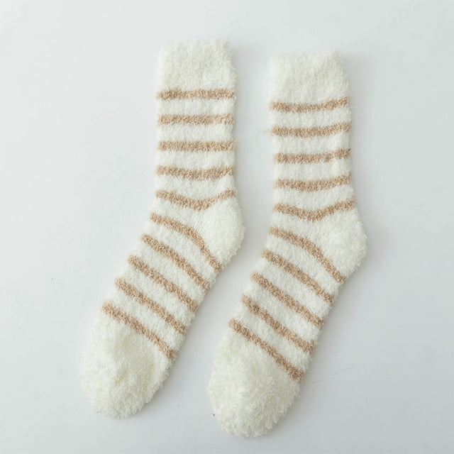 Roncen Fuzzy Socks for Women - Fluffy Socks Women, Womens Comfort Slipper Sock of Coral Fleece for Winter