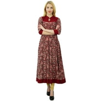 Phagun Women Ethnic Top Dress Designer Kurta Cotton Floral Anarkali Kurti Tunic