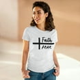 thumbnail image 5 of Women's Cotton Tee, Faith Over Fear, Relaxed Fit, Short Sleeve T-Shirt, 5 of 10