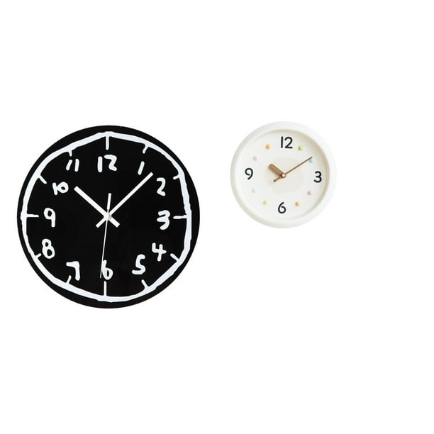 Reloj de pared,Reloj de pared silencioso y decorativo que no hace tictac,Reloj moderno de 12 pulgadas para pared de casa o oficina,sencillo.,Reloj de pared,Reloj de pared decorativo,moderno y