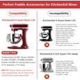 Flex Edge Beater Accessories and Attachments for KitchenAid 6 Quart