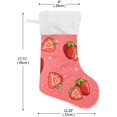 thumbnail image 6 of Coolnut Strawberry Christmas Stocking Personalized Large Candy Stocking, Xmas Stockings Decoration Hanging Gift for Family Holiday Party Ornaments Decor Fireplace, 6 of 7