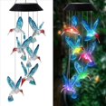 thumbnail image 2 of 2X Colibrí Alimentado por Energía Solar - Luz Que de Color - Decoración de Jardín Al Aire Libre, Colibrí Azul, 2 of 2