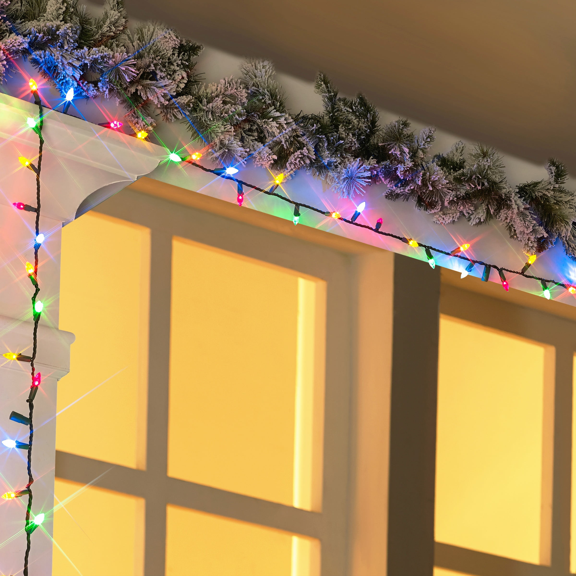 holiday time led multicolor glass c3 lights